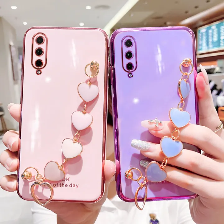 For%20Samsung%20Galaxy%20A50%20Back%20Cover%20with%203D%20Love%20Heart%20Wristband%20Chain%20Fashion%20Bracelet%20Shiny%20Plating%20Phone%20Case%20Soft%20Silicone%20Bumper%20Protective%20Cover%20-%20Image%203