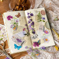 Panda Online 100PCS Vintage Flower Talk Series Stickers Album Diary Journal Decorative Crafts Scrapbooking DIY Sticker. 