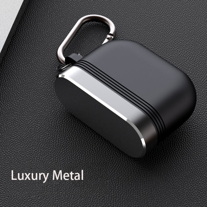 Luxury Metal Cover Case For Pro Case With Keychain Bluetooth Case For Airpod 3 For Air Pods Pro Earphone