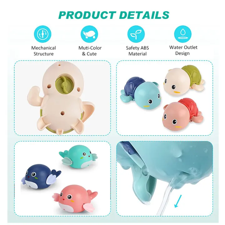 Baby%20bath%20toys%20Little%20Turtle%20And%20Dolphin%20Swimming%20Plaything%20Showering%20Funny%20Toys%20Clockwork%20Cute%20Water%20Gliding%20Toys%20Mainan%20Bayi%20Mandian%20-%20Image%202