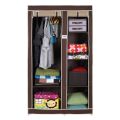 2 Door Storage Wardrobe Foldable and Movable Cloth/Fabric Wardrobe with Zip Up Collapsible Cupboard Model 98105. 