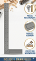Engineers Try Square Woodworking Square ,L Square Ruler ,Anodized Aluminum Finish set - 12". 