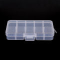 Colorful 10 Grids Adjustable Transparent Plastic Storage Box for Small Component Sewing Tools Box Beads Button Organizer Case. 
