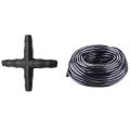ZOROOM 50 Pcs Hose Straight Connector with 50M Watering Tubing Hose Pipe 4/7mm Hose Drip Garden Irrigation System. 