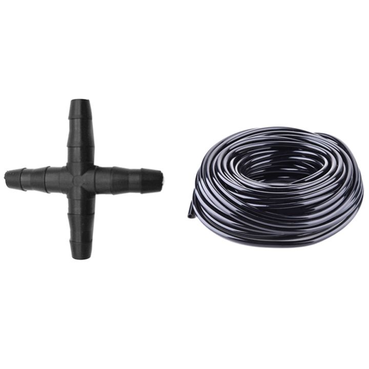 ZOROOM 50 Pcs Hose Straight Connector with 50M Watering Tubing Hose Pipe 4/7mm Hose Drip Garden Irrigation System
