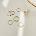 Fashion personality ring female niche joint ring set simple hip-hop retro plain ring for women low price. 