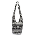 Cotton linen Posamia wanderers women's cotton zipper shoulder bag ethnic prints handbag. 