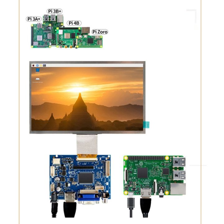7%20Inch%201024%20X%20600%20LCD%20Screen%20Display%20Driver%20Board%20W/Driver%20Board%20Monitor%20for%20Raspberry%20Pi%20Support%20AV%20Reversing%20Priority%20-%20Image%206