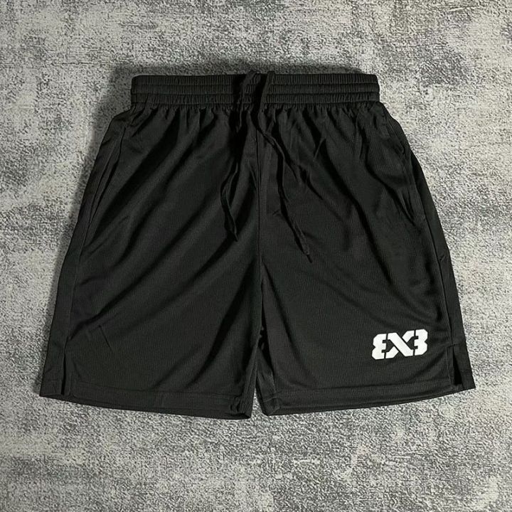 3X3 Basketball shorts 4 Pants American Sports Shorts Baby Boy and Girl Summer Quick-Drying Breathable Running Fitness below the Knee Tide