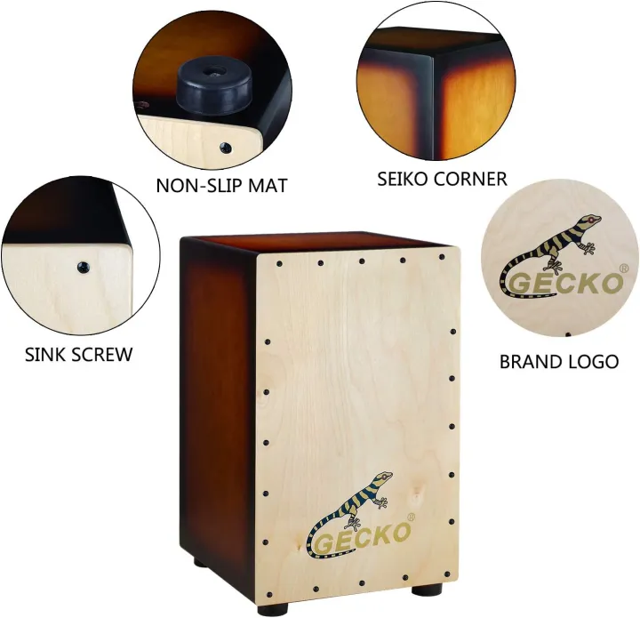 GECKO%20Adjustable%20%20Cajon%20BOX%20with%20Bag%20Aley%20Key%20Drum-Wooden%20Percussion%20with%20Adjustable%20Guitar%20Strings%20%7C%20Birch%20Wood,%20Compact%20&%20Lightweight%20with%20carrying%20case%20-%20Image%204