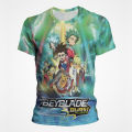 Beyblade Burst Printed Cartoon T Shirt Men Summer Breathable Short Sleeve Boys Girls T-Shirt Casaul Children's Clothing Unisex. 