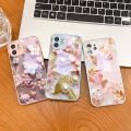 UCUC for OPPO F19 Pro A94 Cover Tempered Glass Golden Pearl Luxury Metallic Lens Phone Case. 