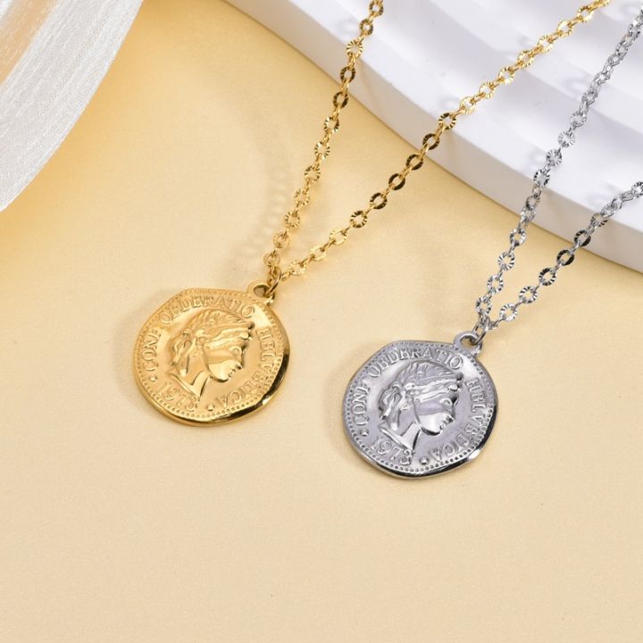 【Super Sale】Ins Vintage Cold Style Queen Elizabeth Chains Women's Light ...
