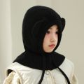 New Cute Big Eyes Pullover Cap Warm Windproof Ear Protection Hat Coldproof Neck Warmer Autumn and Winter. 