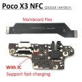 USB Board Charger Charging Dock Port Connector Flex Cable For Xiaomi POCO X3 NFC Global Version Mainboard Main Board Flex. 