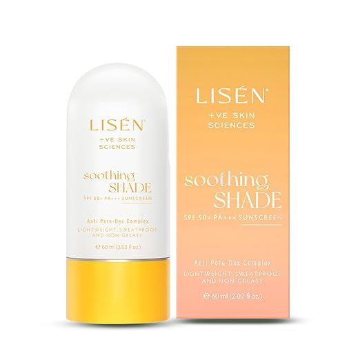LISÉN Korean Sunscreen With SPF 50+ PA+++ & CICA, Sweat Proof, Non-Greasy & No White Cast For All Skin Type, UVA & UBA Protection For Unisex, Paraben Free, 60ml FROM INDIA (ABR)