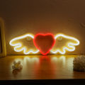Chi-buy Flying Heart LED Neon sign USB Powered Or Battery Power Supply Neon Signs Night Light For Bedroom Living Room Decor Lamp. 