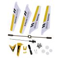 Syma Full Set Replacement Parts for Syma S107 RC Helicopter, Main Blades, Main Shaft,Tail Decorations, Tail Props, Balance Bar, Gear Set,Connect Buckle-Yellow Set-. 