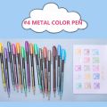 【Big savings】 Kid Rollerball DIY Office Flash School Stationery Supplies Flash Marker Pen Colored Signing Pen Glitter Gel Pens Set Drawing Color Pen Fine Tip Markers.