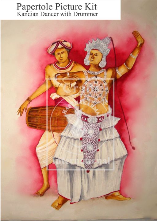 A 4 Size Papertole Kit - Kandyan Dancer with Drummer