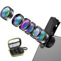 APEXEL  6In1 Kit Camera Lens Photographer Mobile Phone Lenses Kit Macro Wide Angle Fish Eye CPL Filter for iPhone Xiaomi Mi9. 