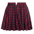 Women Skirt Elastic Waist Big Hem A-line Colorblock Plaid Print Loose Fit Skirt Ankle Length Pockets Retro Lady Maxi Skirt. 