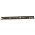 Printed circuit board ruler printed -plated R-4 25 cm for electronics enthusiasts measuring inches and millimeters.. 