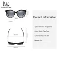 LouisWill Women's Large Frame Suntan Sunglasses With Diamond Inlay UV400 Outdoor Travel Driving Anti-Glare Sunglasses Classic Sunglasses for Women HD Vision Sunglasses. 