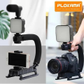 Plokama Video Making Kit Luz Led Selfie Pk-777 U Shaped Video Handheld Stabilizer. 