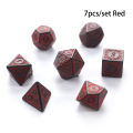 Polyhedral 7-Die Carved Pattern Dice Set D4 D6 D8 D10 D% D12 D20 For Game. 