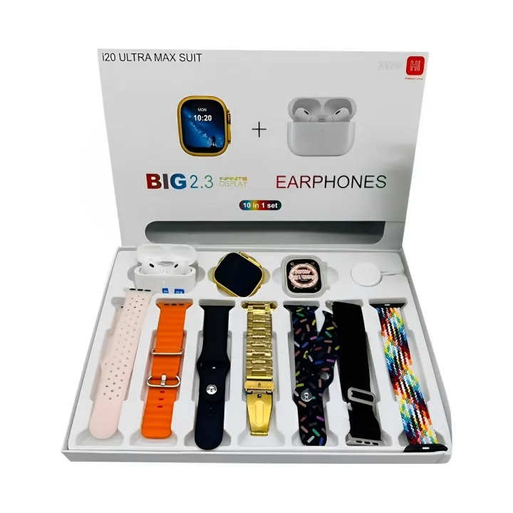 Hiwatch%20i20%20Ultra%202%20,%203%20MAX%20Suit%20SmartWatch%20+%20Airpods%20Pro%20with%20Transparent%20Screen%20Guard%20Watch%20with%20Seven%20Decorated%20Straps%20-%20Image%204