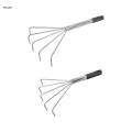 Gardening Hand Rake Grass Rake for Sweep Leaves Tilling Soil Loose Debris Handle length 28cm. 