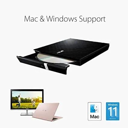 External DVD/CD Asus Slim Writer Player Drive Burner Reader High Speed ...