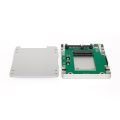 【Silver 】 2.5 Inch SATA To Mini SATA Mini 2.0 To SATA SSD Enclosure For Laptop PC Hard Disk Case. 