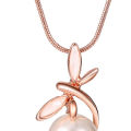 Vogue Jewelry Set Bright Luster Plated Imitation Pearl Necklace Earrings. 