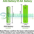 AAA Battery Rechargeable 1800mAh 1.2v-1.5V (One Pair). 