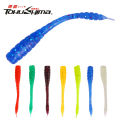 50pcs/Bag Soft Lure Artificial Bait Silicone Fishing Lure T-tail Umpan Memancing. 