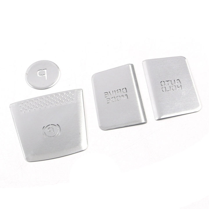 (GGBR) For Carnival KA4 2021 2022 Aluminum Alloy Car Engine Start Stop Push Cover Handbrake Button Cover Trim Silver