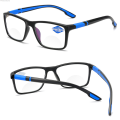 Withoutyou Men's ~ Anti-Reading Focus Men's New Double Glasses TR90 Blue Light Luxury Light Glasses Remote Control Glasses Plus 100400 Glasses. 