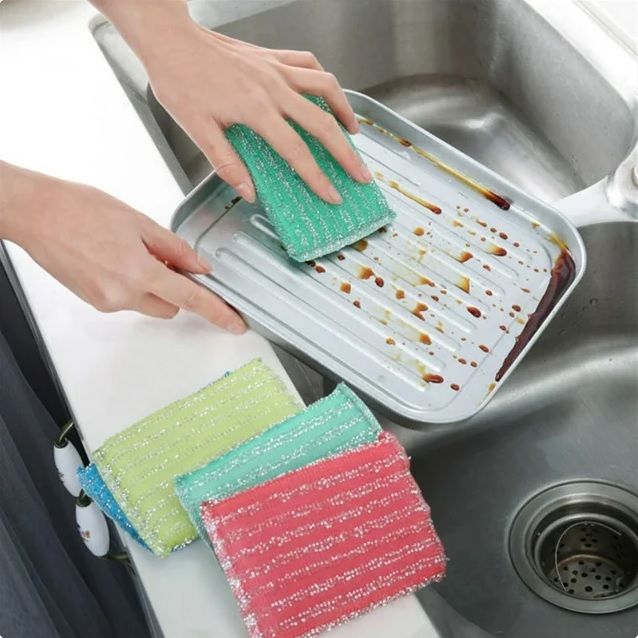 12pcs%20Random%20Color%20Sponge,%20Scrubber,%20Multi-functional%20Cleaning%20Sponge,%20For%20Kitchen%20And%20Dish%20Washing%20-%20Image%204