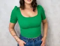 Women's Casual Square Neck and Puff Sleeves Stylish Top. 