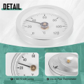 10 PCS 63mm Thermometer Pipe Clip-on Dial Thermometer Temperature Round Plate Gauge with Spring,Range 0-120℃, Aluminum Case. 