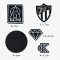 Self-Adhesive Black Embroidery Badge Cloth Stickers down Jacket Clothes Jeans Patch Holes Fixing Fashion Decorative Sticker. 