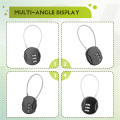 AED6-4 Pieces Combination Lock 3 Digit Outdoor Waterproof Padlock For School Gym Locker, Sports Locker, Fence, Toolbox, Gate. 