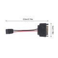 New 1pc Sata 15-Pin Male To Sata 6-Pin Female Slimline Power Adapter Cable 20awg Lap Optical Drive Cable. 