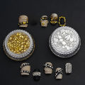 1 Bottle Nail Metal Rivets Punk Gold Silver Flat Bottom Nail Art Decorations 3D Metal Bead Or Nail Designs Manicure Charm. 