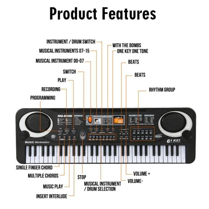 Children's%20keyboard,%20Multifunctional%2061-key%20children's%20electronic%20piano%20keyboard%20with%20LCD%20Display,%20microphone%20-%20Image%204