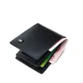 【ZIME】Bostanten Men's Cow Leather Bifold Wallet with Deluxe  Flip Pocket (Black). 