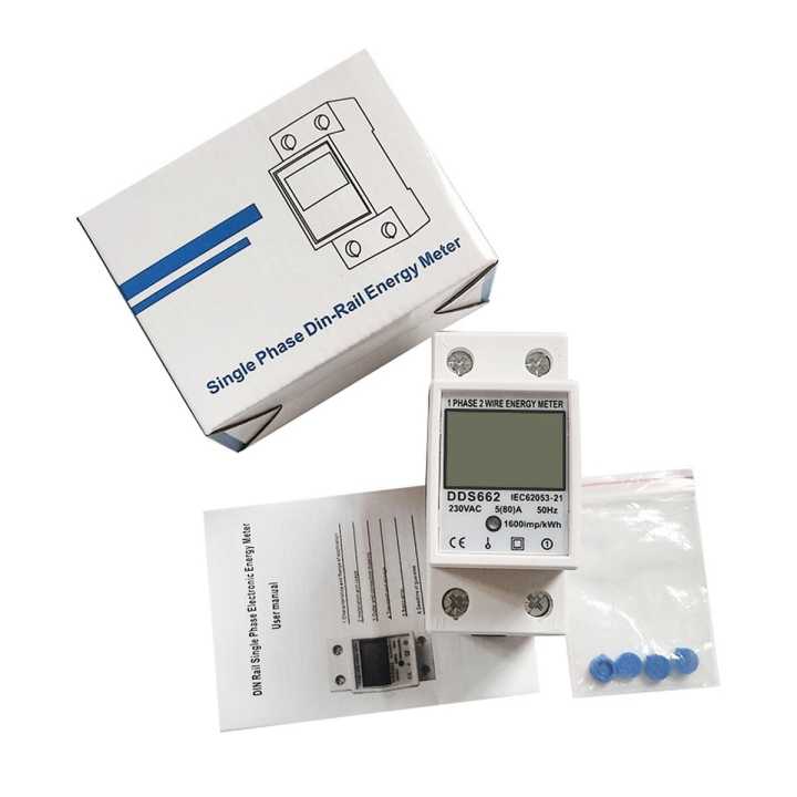 Electricity Power Energy Meter 1 Phase 2 Wire Energy Meter Energy Watt Meter Analyzer Electricity Monitor