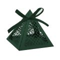 50pcs Wedding Cake Laser Cut  boxes pyramid Party  Sweets  Candy Chocolate Decorative Favor  Gift  Box. 